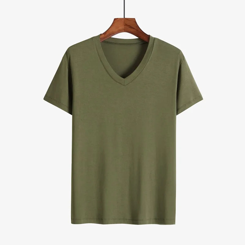 Summer Sleep Tops for Men Viscose Plus Size Pajamas Soft Modal Cotton Man Sleepwear Short Sleeve Sleep Tee Shirt Home Clothes